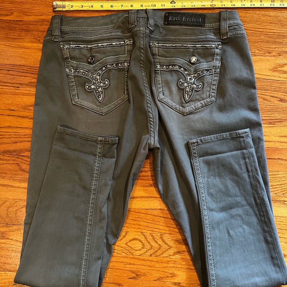 Rock revival easy skinny size 36 color grey